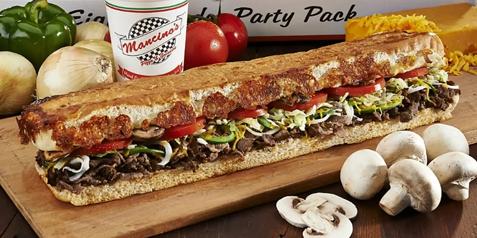 full-sized steak grinder sandwich