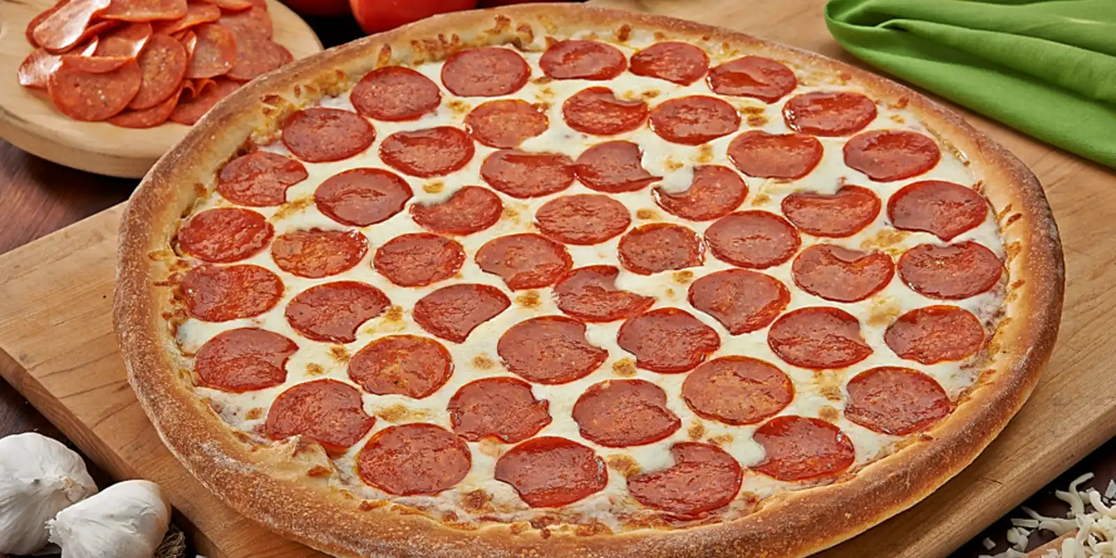 hand-tossed pepperoni pizza