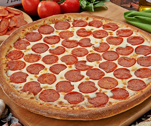 hand-tossed pepperoni pizza